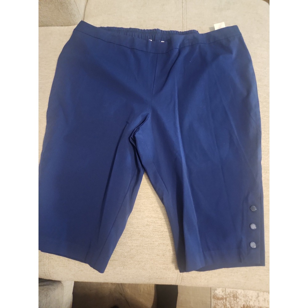 Navy blue capris plus size 28w